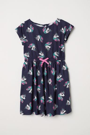 Сукня для дівчинки синя в принт поні H&M р. 92см (1,5-2 роки)