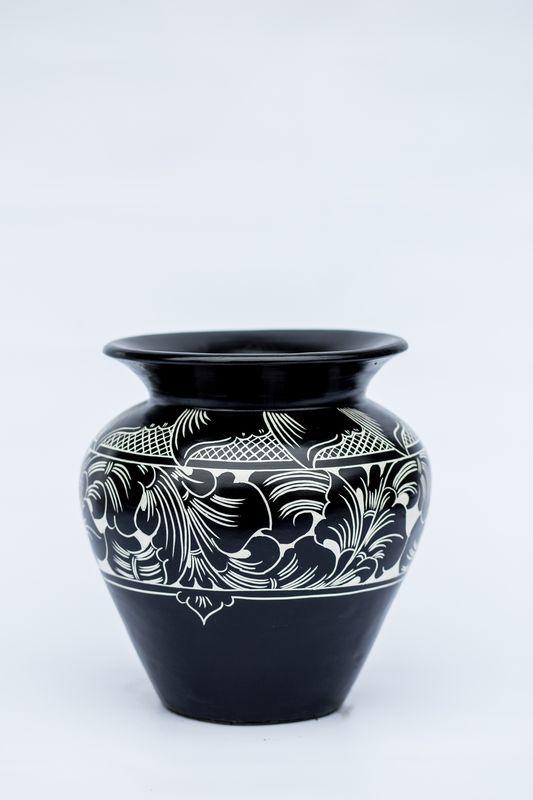 Декоративная ваза 50 см керамическая с лепкой 530323 - фото 1 - id-p1198991316