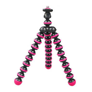 Штатив настільний гнучкий, трипод для GoPro, камери, фотоапарата Alitek Flexible S Pink/Black, фото 2