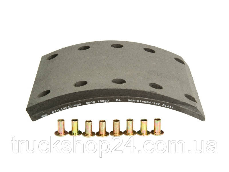 Накладки тормозные BPW, DAF, Renault, SAF, Setra 420x180 станд S-18.00mm 10отв