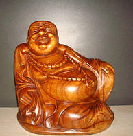 Статуэтка Счастливый Будда 35x20 см из дерева суар 530630