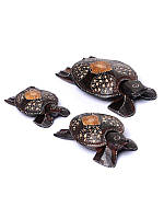 Шкатулки Черепахи 12 см 16 см 20 см деревянные набор 3 шт 530611
