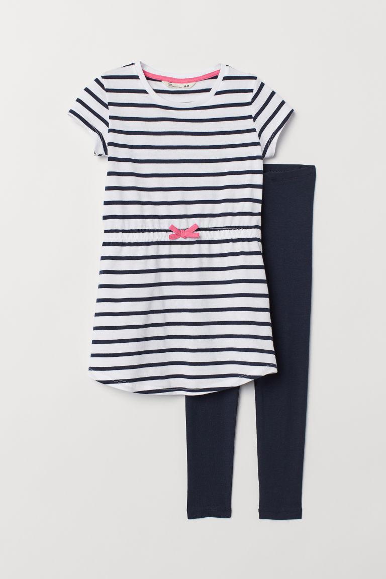 Літній набір для дівчинки (туніка і лосини) H&M р. 92, 98/104см