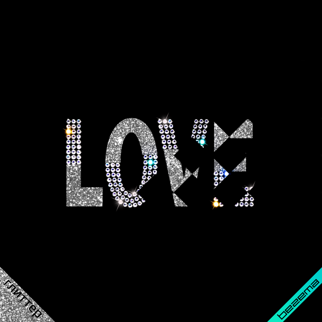 Стрази на шорти Love 02 (Скло, ss6-кристал)