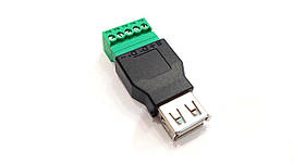 Гнездо USB 2.0 с клеммной колодкой