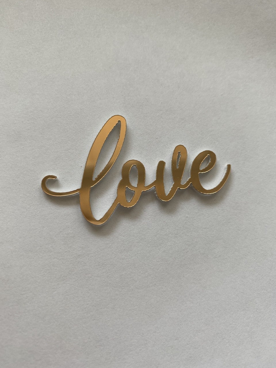 Набір декорацій для торту з дзеркального пластику напис Love 10 штук Manific Decor