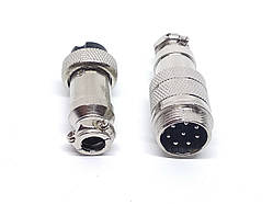 Роз'єм GX16-8 контактів з'єднувальний (8pin) пара