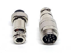 Роз'єм GX16-10 контактів з'єднувальний (10pin) пара