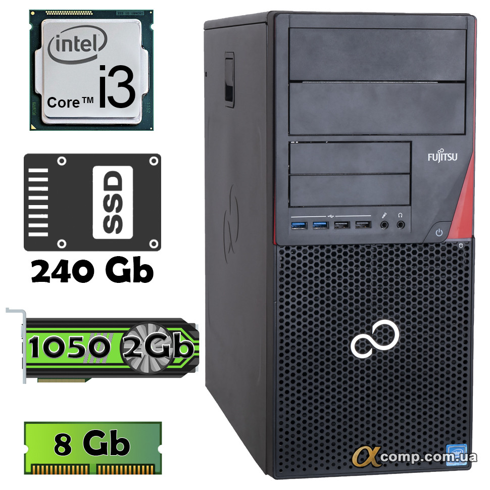 Комп'ютер Fujitsu P720 (i3-4130 • GTX1050 • 8Gb • ssd 240Gb) БУ