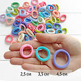 Резинка для волосся 3,5 см, БЕЖЕВА, 1 шт, фото 3