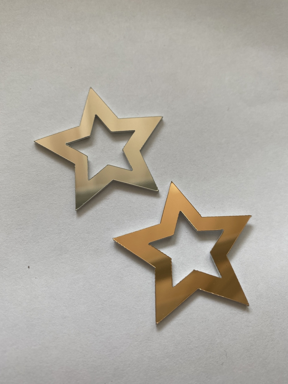 Набір декорацій для торту з дзеркального пластику Зірочка 10 штук Manific Decor, фото 1