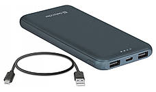 УМБ Power Bank (зовнішній акумулятор) для телефону Defender 10000F 10000 мАг Синій (83663), фото 5