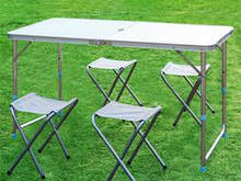 Стіл для пікніка Folding Table з 4 стільцями складаний туристичний у валізі