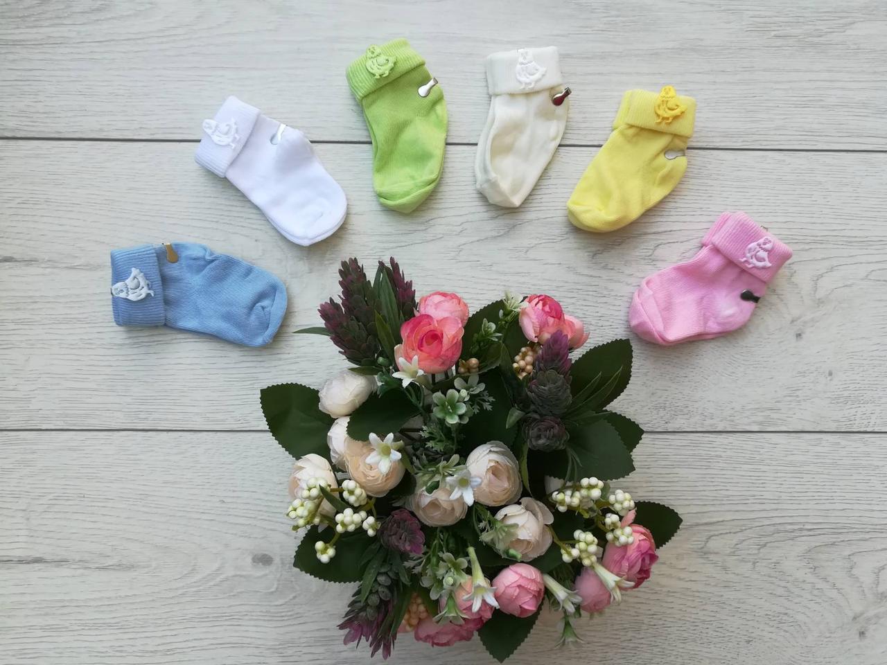 Дитячі шкарпетки для немовлят "Курчата" 2-6 міс.