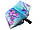 Зонт A2-2 "квіткова абстракція" рожево-блакитний, фото 4