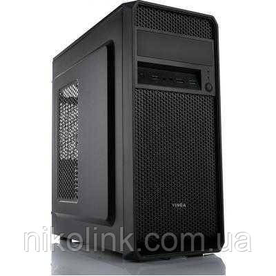 Корпус Vinga CS210B Miditower, ATX, без БЖ, 2 x Audio (мікрофон, навушники), 2 x USB 2.0