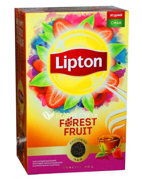 Чай із лісовими ягодами Lipton Forest Fruit чорний листовий 80 грамів, фото 1