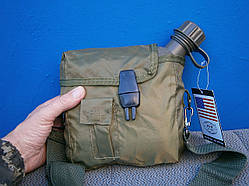 Фляга US bottle 1,89 л армійська американського типу з чохлом, темно-зелена MFH Німеччина.