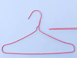 Плічка дитячі дріт в порошкового фарбування червоного кольору, довжина 29 см, в упаковці 10 штук, фото 2