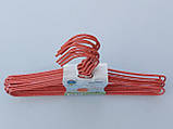 Плічка дитячі дріт в порошкового фарбування червоного кольору, довжина 29 см, в упаковці 10 штук, фото 3