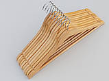 Плічка довжиною 45 см дерев'яні світлі, в упаковці 10 штук, фото 4