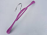 Плічка вішалки тремпеля флоковані (оксамитові, велюрові) бузкового кольору,довжина 42 см, фото 4