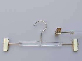 Довжина 30 см. Плечики серія Сristallo для штанів і спідниць акрилові кристально прозорі, Mainetti Group Італія