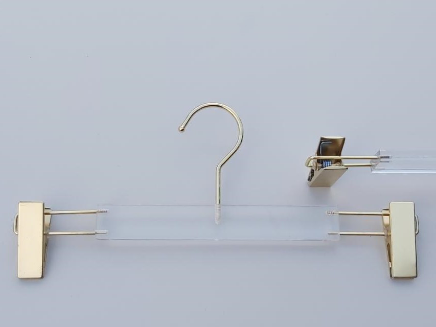 Довжина 33 см. Плечики серія Сristallo для штанів і спідниць акрилові кришталево прозорі, Mainetti Group Італія, фото 1