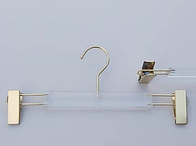 Довжина 33 см. Плечики серія Сristallo для штанів і спідниць акрилові кришталево прозорі, Mainetti Group Італія