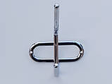Довжина 10 см. Вішалка ВНК1 настінна метал в хромованому покритті на 1 гачок, фото 3