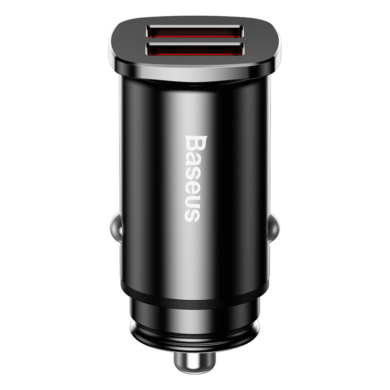 Адаптер автомобільний BASEUS Square metal QC3.0 2 USB 30 W 5 A CCALL-DS01