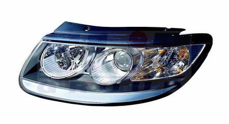 HYUNDAI SANTA FÉ II CM 2010 - 2012 Фара ліва H7/H7 з покажчиком повор., чорна рамка, мех./ел.,