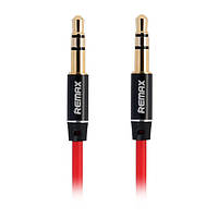 Кабель AUX 3.5mm mini-jack — тато — REMAX L200 аудіо шнур 2 метри червоний