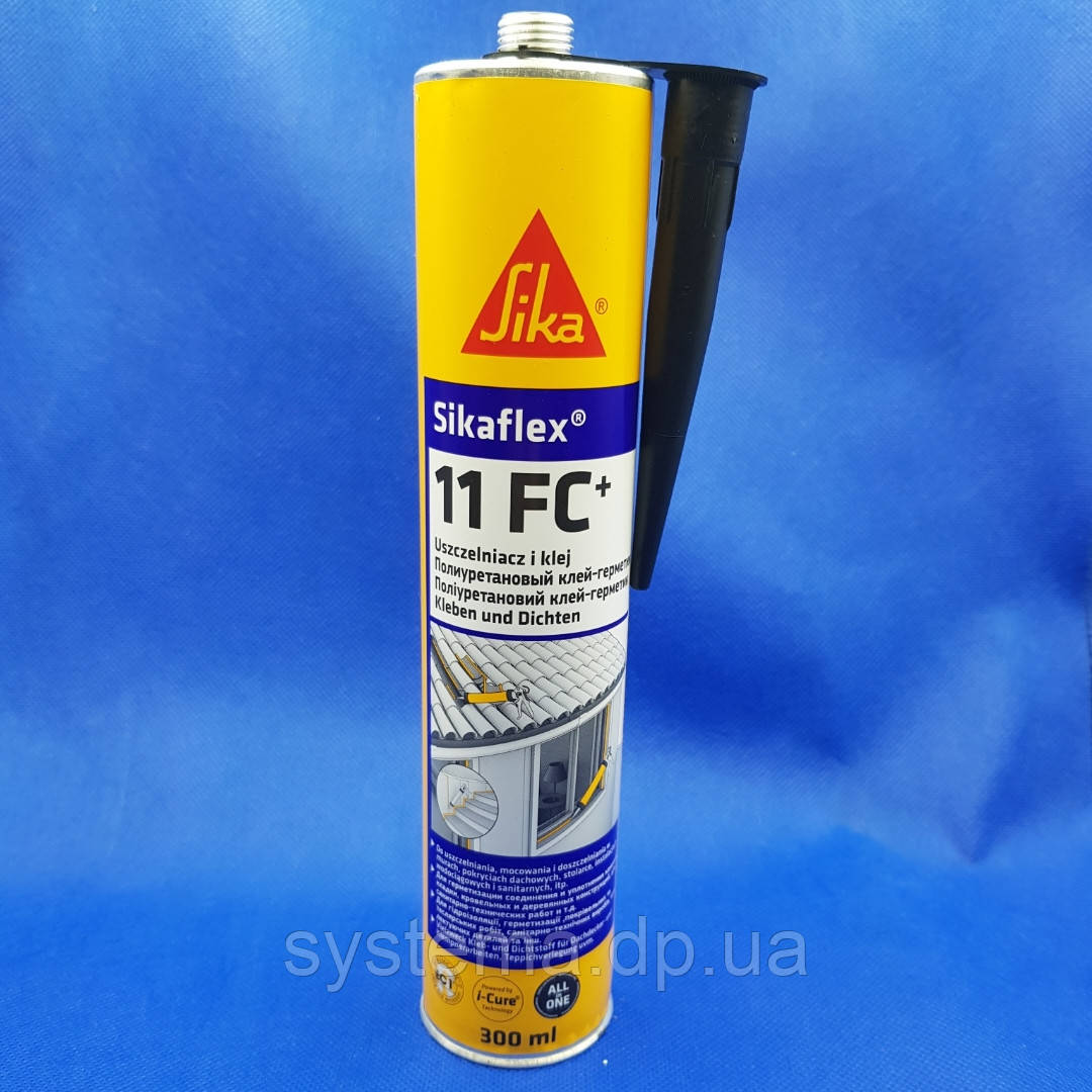 Sikaflex 11FC+ - Однокомпонентний, поліуретановий клей-герметик, чорний, 300 мл
