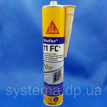 Sikaflex 11FC+ - Однокомпонентний, поліуретановий клей-герметик, бежевий, 300 мл, фото 1