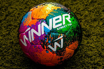 М'яч футбольний Winner Street Fun Black/Orange