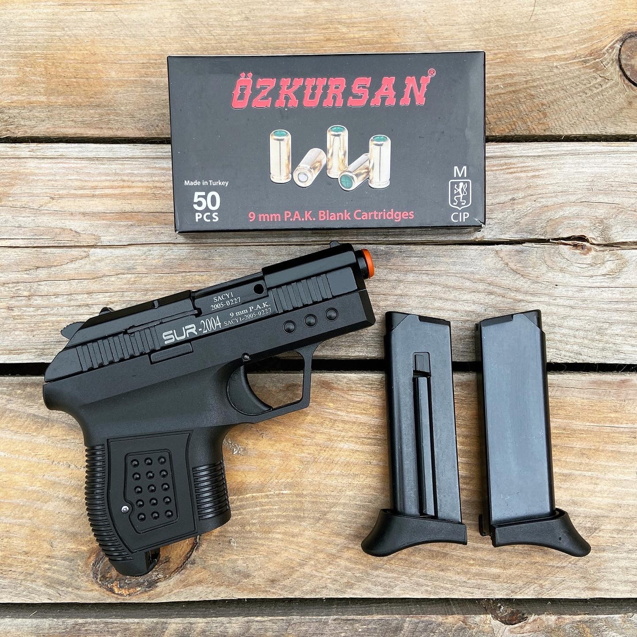 Стартовий пістолет SUR 2004 + патрони Ozkursan 9 mm
