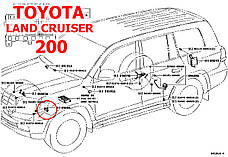 Датчик висоти дорожнього просвіту Toyota Land Cruiser J200 передній лівий 8940660030, 89406-60030 рівня кузова, фото 6