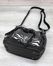 2в1 Молодіжна сумка WeLassie Люверс силікон з чорним, фото 3