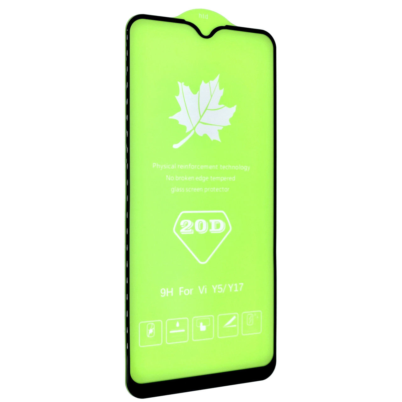 Захисне скло DK Full Glue 20D для Vivo Y15 / Y17 (black)