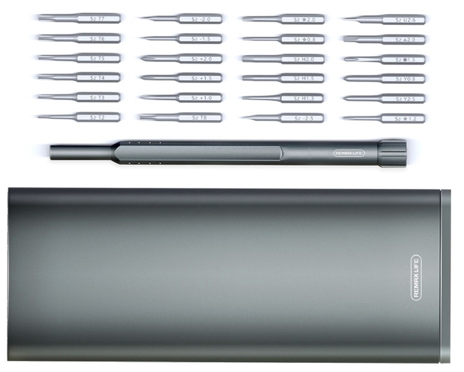 Повертання з набору насадок REMAX Screwdriver Kit RLF12, сірі