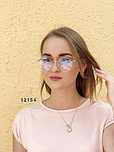 Іміджеві окуляри в рожевій оправі (антивідблиск)