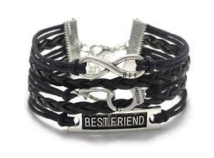 Браслети best friends з наручниками та знак нескінченність для найкращих друзів подруг