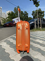 Пластиковий чемодан маленький для ручної поклажі S+ оранжевий / пластикова валіза маленька, фото 2
