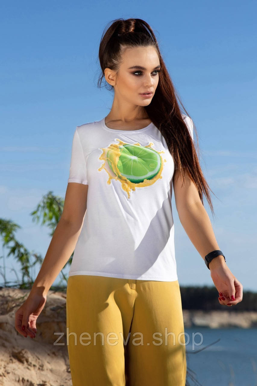 Футболка стильна з принтом, фото 1