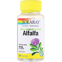 Solaray, Organically Grown Alfalfa, 430 mg, 100 VegCaps, SOR-01910 Киев