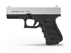 Пістолет стартовий Retay G 19C, 9 мм. Колір — Chrome