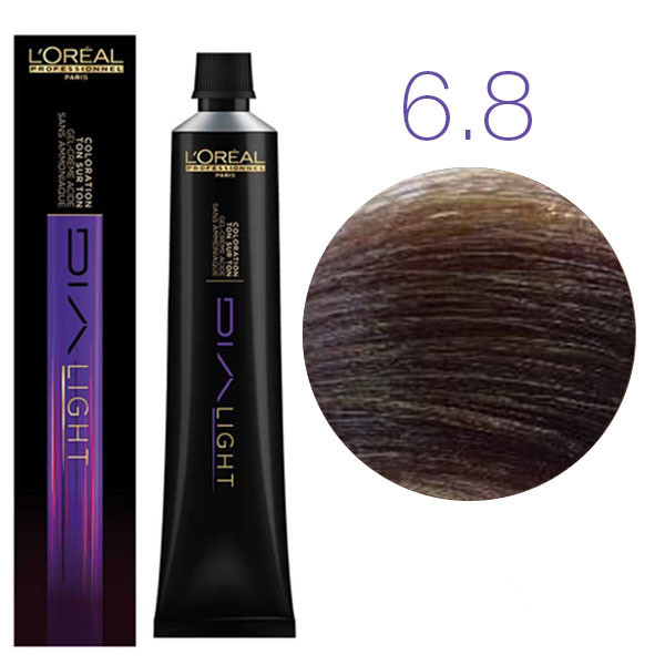 Фарба без аміаку L'Oreal Professionnel Dia Light 6.8 темний блондин мокка 50 мл