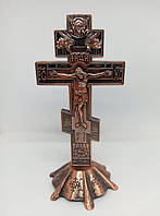 Настільний хрест з розп'яттям з металу 23х11см