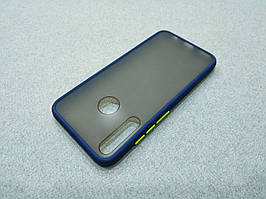 Матовий захисний чохол бампер для Huawei P40 Lite e синій